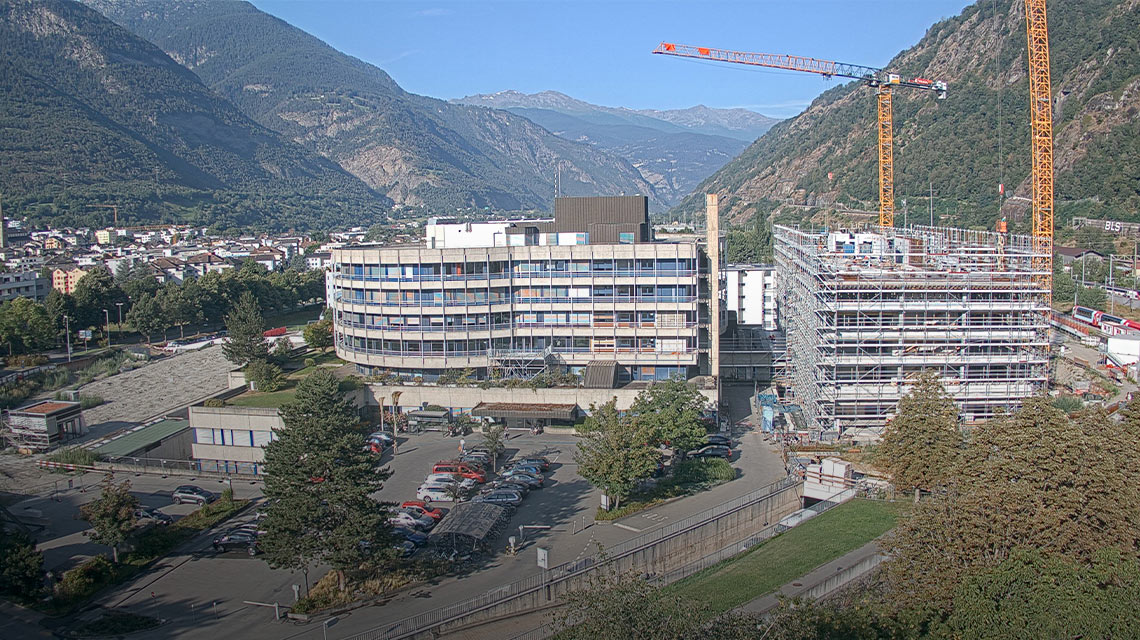 Baustelle Spitalzentrum Oberwallis in Brig